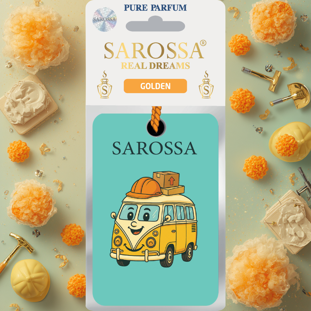 Kağıt Ortam Parfümü, Ortam Hava Temizleyici Ve Tazeleyici 30+ Gün Etkili Arabada Evde Ofiste Golden